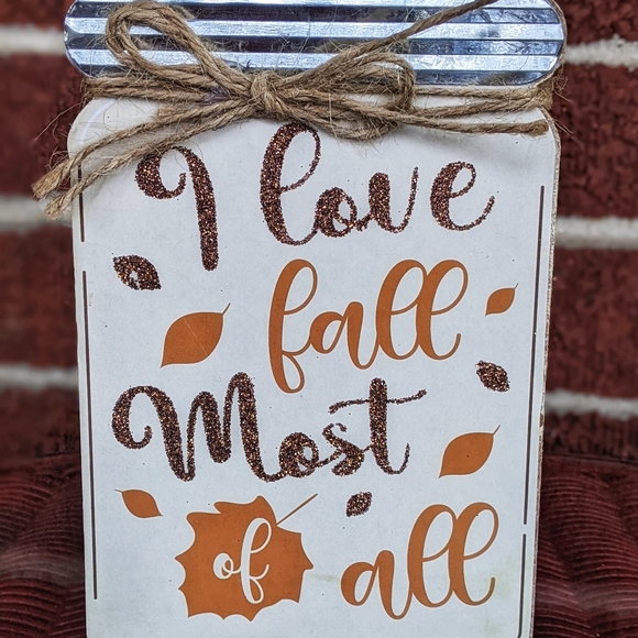 Adorable 🍁FALL🍁 Mason Jar Home Decor Accent - Picture 4 of 14